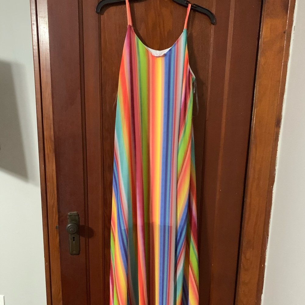 Rainbow maxi dress